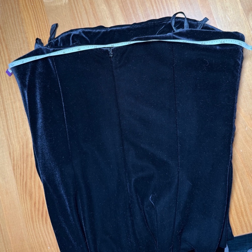 Marie St Claire Black Velvet Evening Gown Boned Corset Dress Size 4 Vintage - Picture 6 of 16